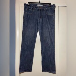 Men's Lee Modern Jeans Straight Fit Straight Leg Dark Wash Denim 36x32